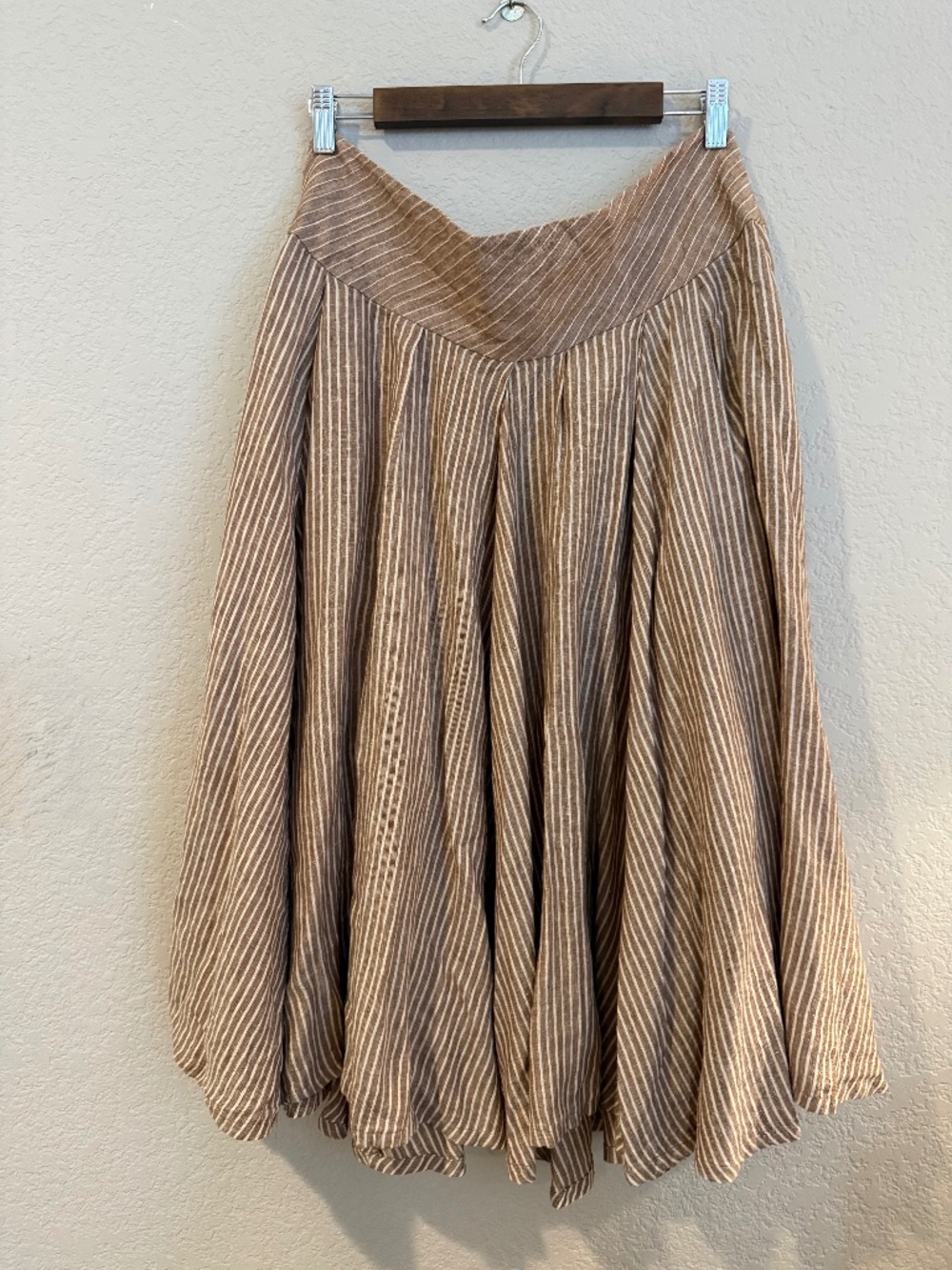 Pure Dkny Linen Midi Skirt